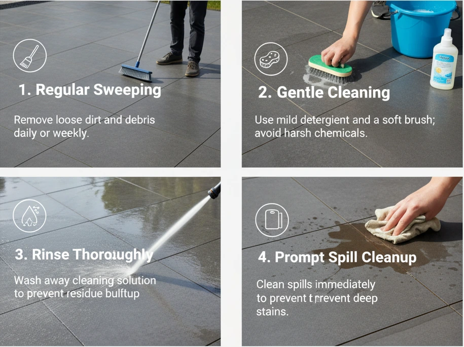 Maintenance Tips To Keep Outdoor Matt Tiles Looking New