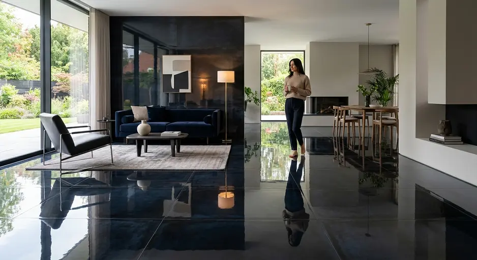 Inky Glazed Porcelain Tiles for Luxury Modern Interior Guide