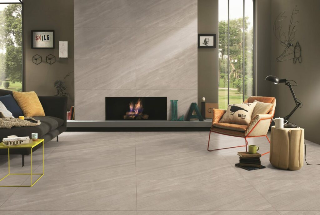 matt porcelain tiles.